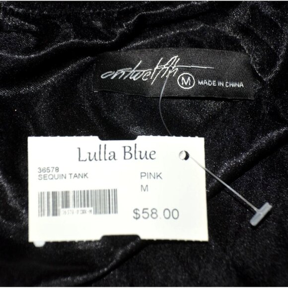 NWT Boutique Rose Gold All Over Sequin Cami Tank Top M Adjustable Straps Lined - Picture 7 of 10